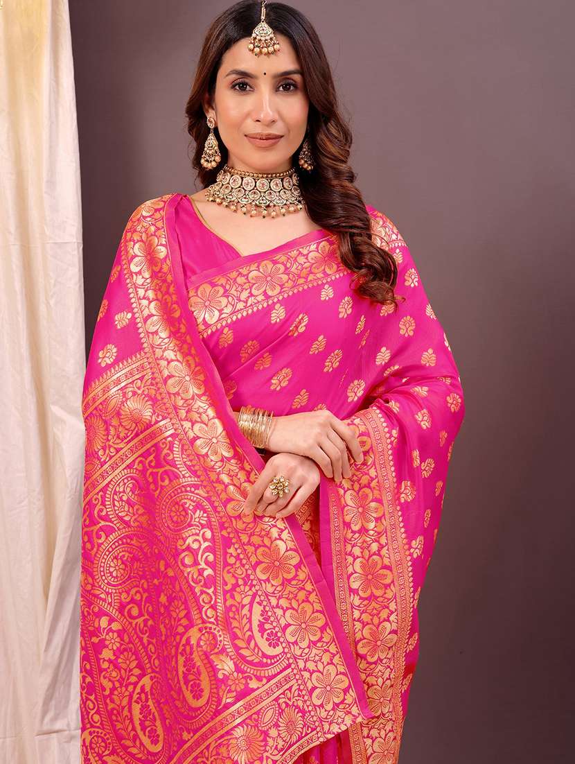 women self design banarasi saree with blouse - 22007018 -  Standard Image - 2