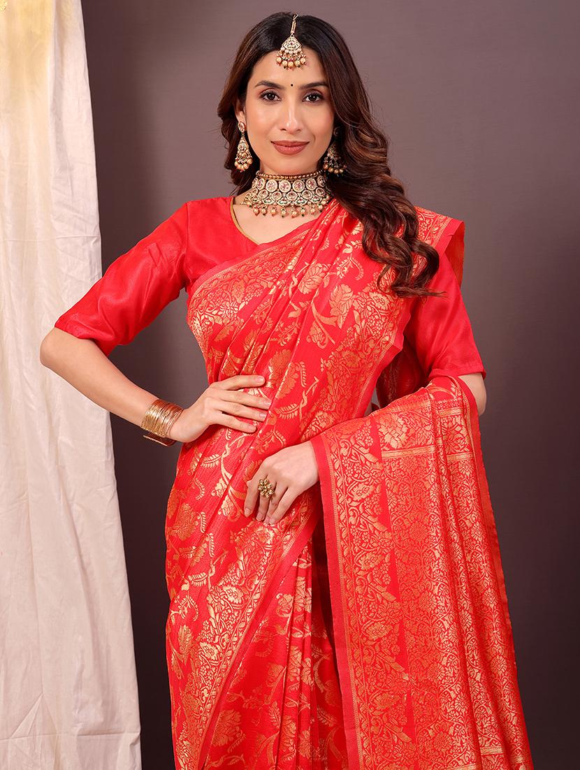 women self design banarasi saree with blouse - 22007034 - Standard Image - 2