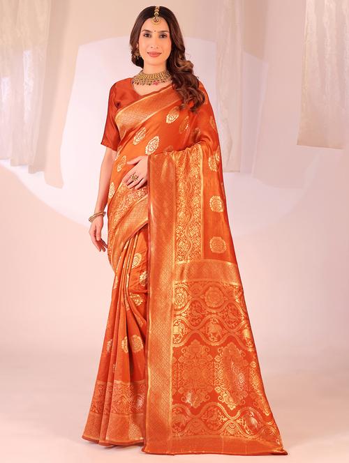 women self design banarasi saree with blouse - 22007038 - Standard Image - 0