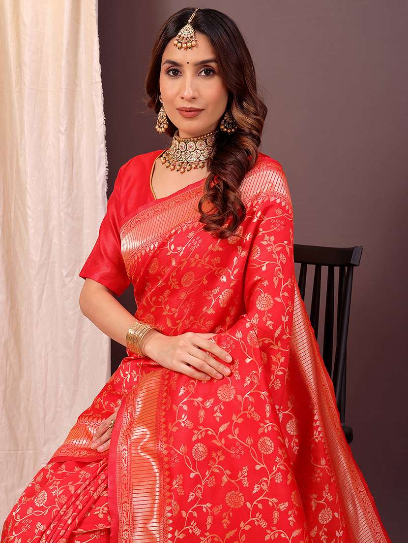 women self design banarasi saree with blouse - 22007054 -  Standard Image - 2