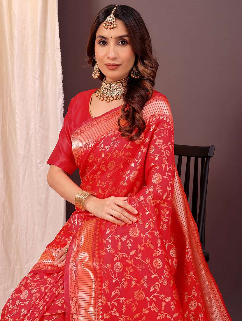 women self design banarasi saree with blouse - 22007056 -  Standard Image - 2