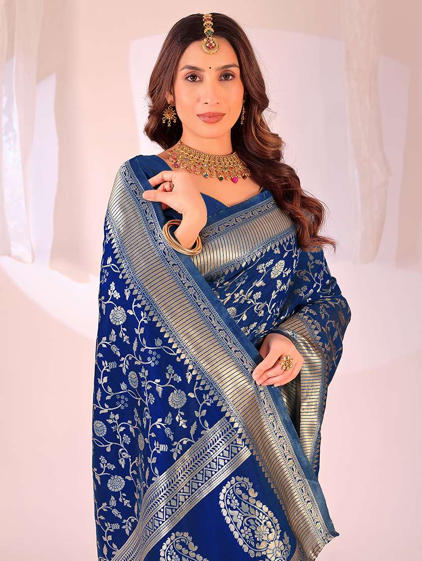 women self design banarasi saree with blouse - 22007058 -  Standard Image - 2