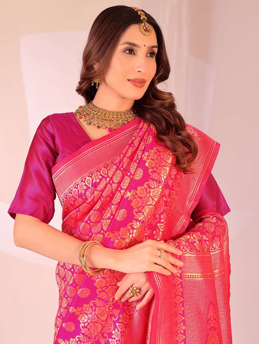women self design banarasi saree with blouse - 22007081 -  Standard Image - 2