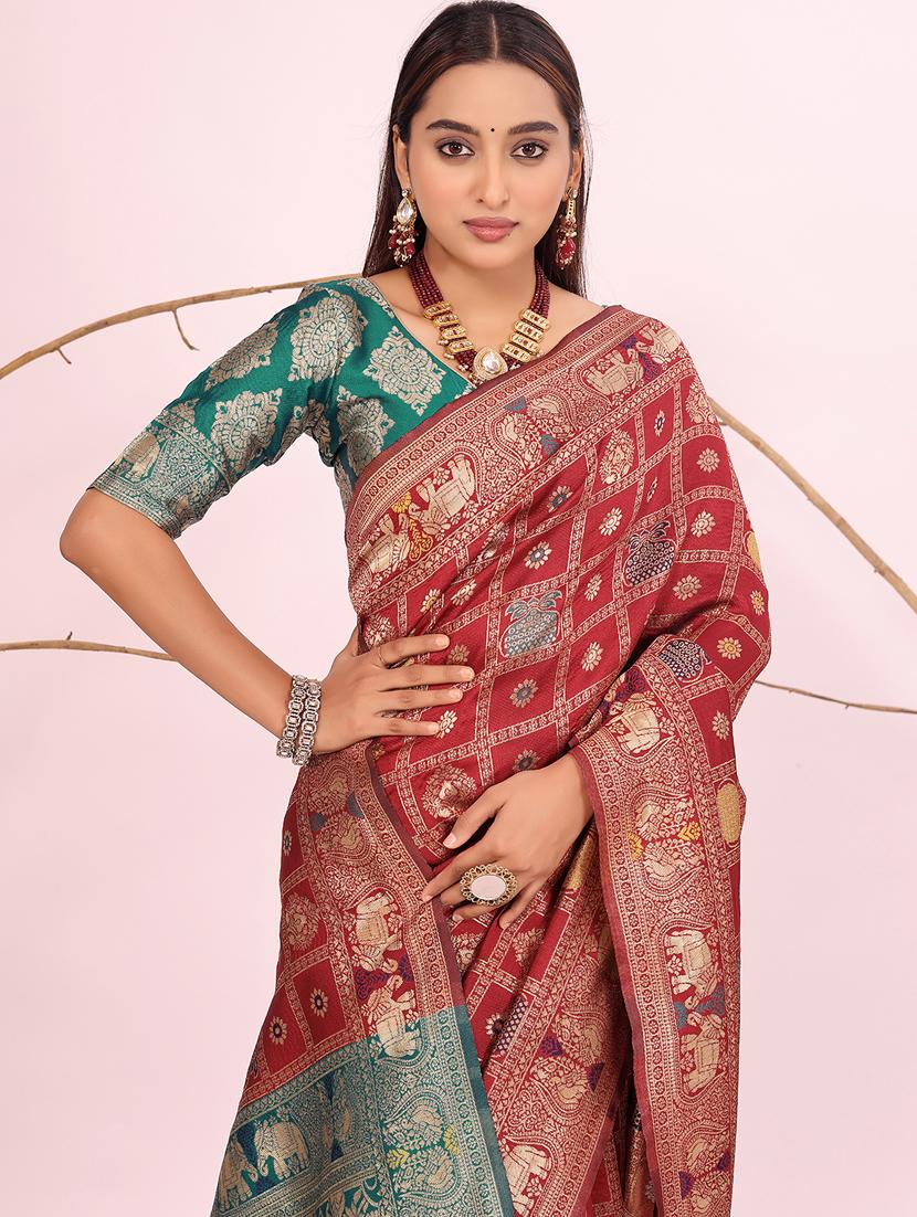 women self design banarasi saree with blouse - 22007102 - Standard Image - 2