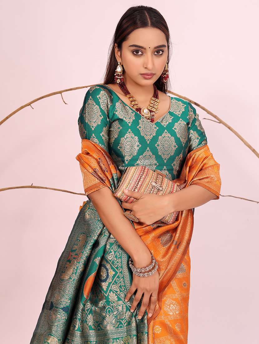 women self design banarasi saree with blouse - 22007103 - Standard Image - 2