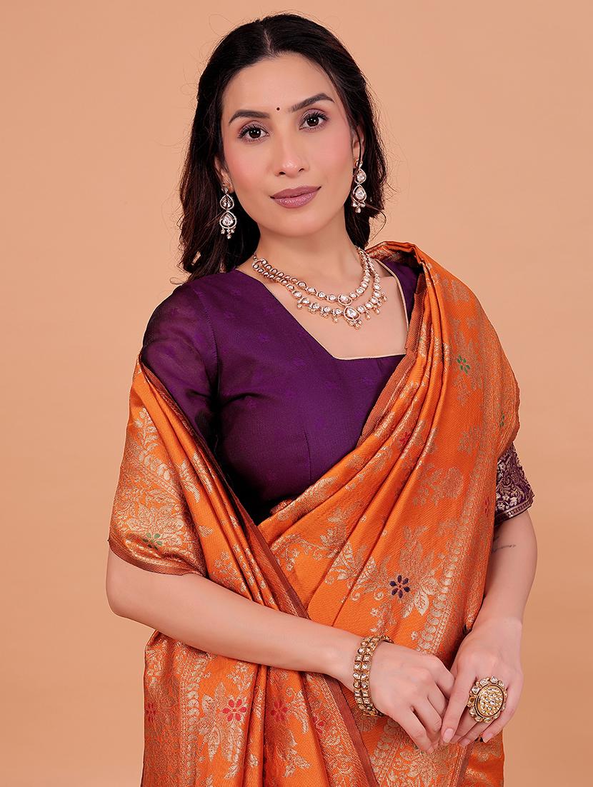 women self design banarasi saree with blouse - 22007110 - Standard Image - 2