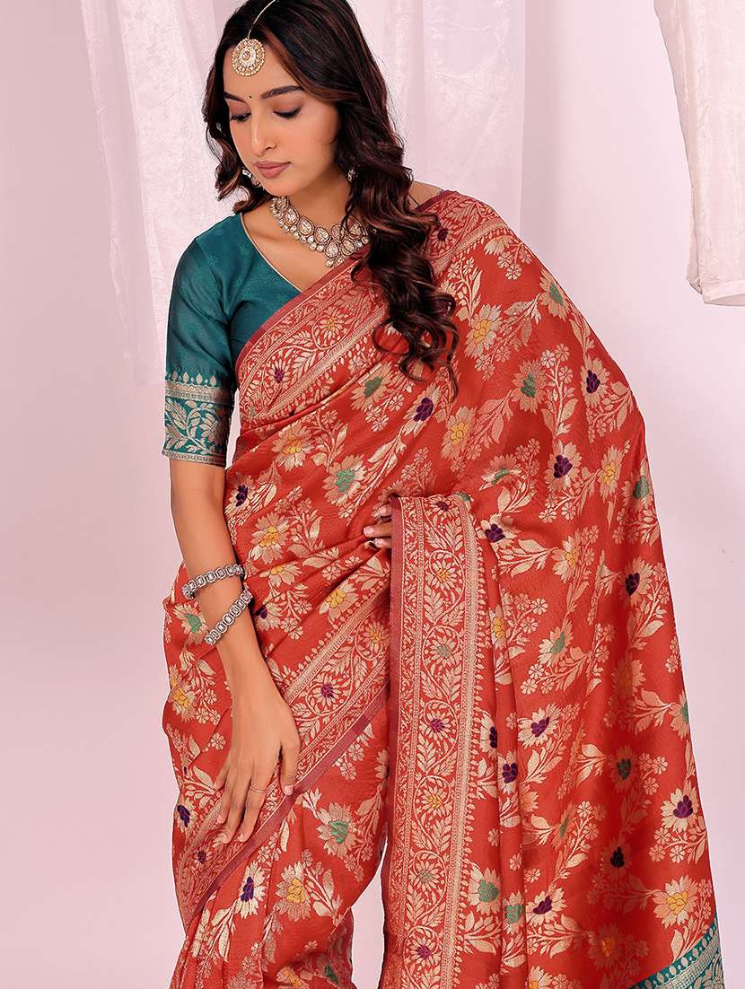 women self design banarasi saree with blouse - 22007129 -  Standard Image - 2