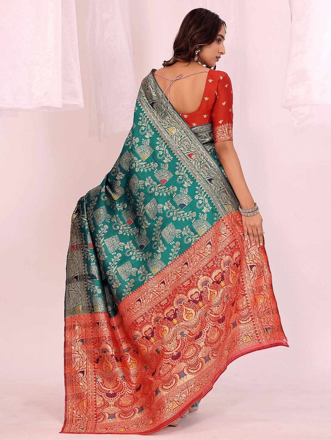 women self design banarasi saree with blouse - 22007139 - Standard Image - 2