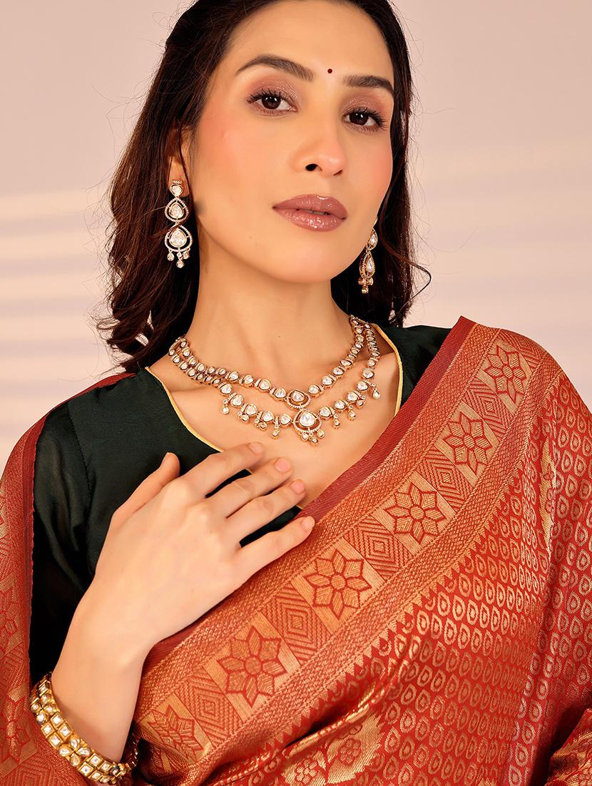 women self design kanjivaram saree with blouse - 22007161 - Standard Image - 2