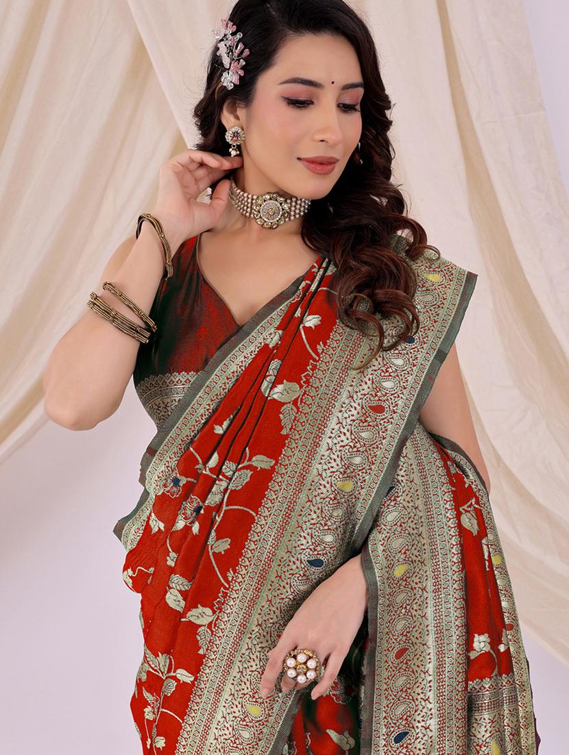 women self design banarasi saree with blouse - 22007163 - Standard Image - 2