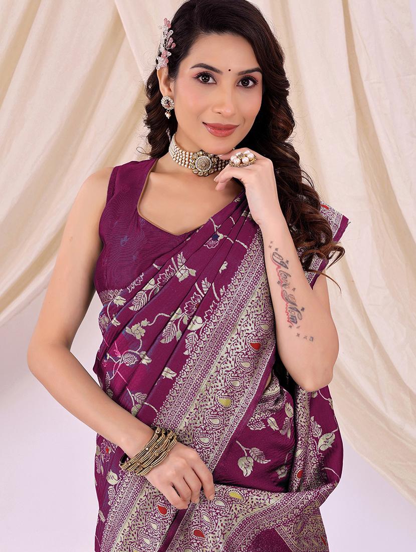 women self design banarasi saree with blouse - 22007164 - Standard Image - 2