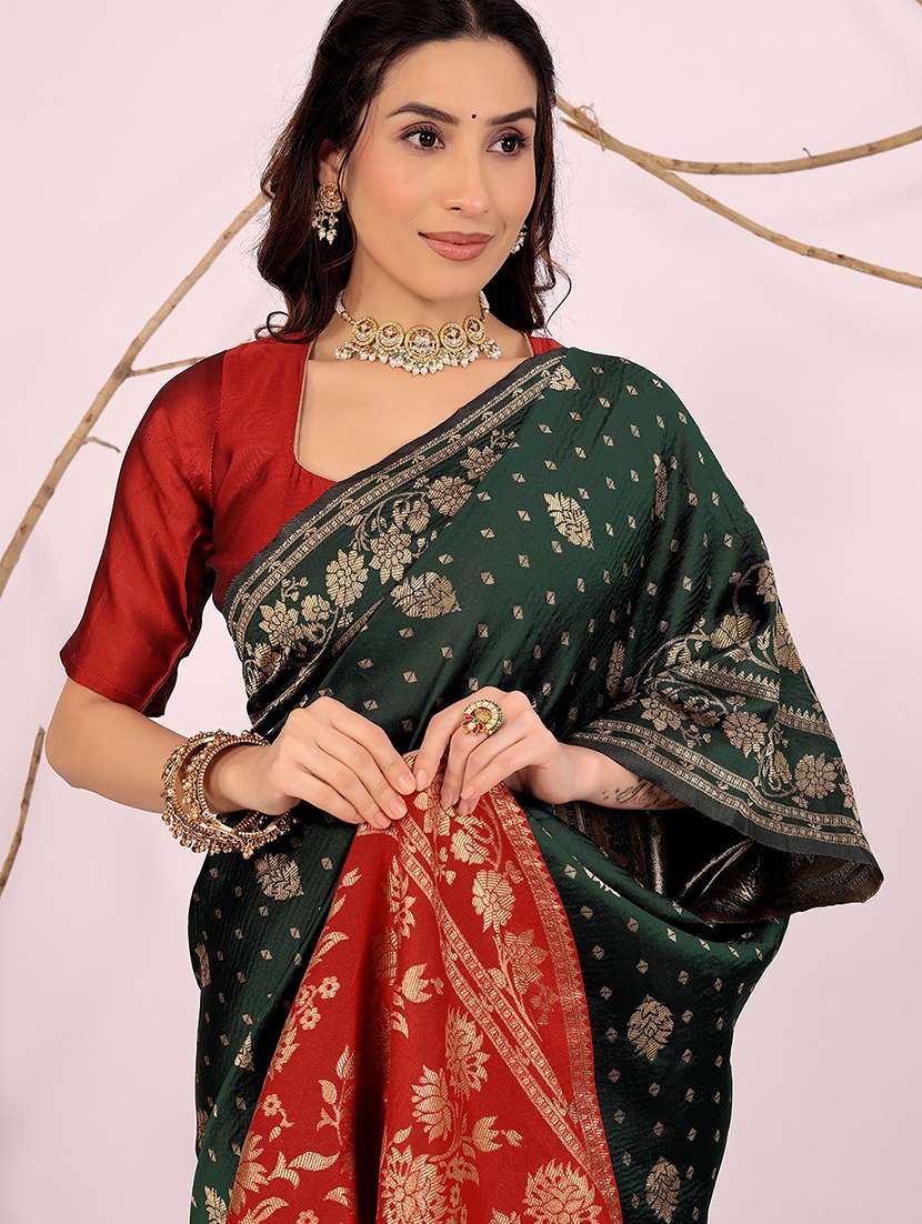 women self design banarasi saree with blouse - 22007175 - Standard Image - 2