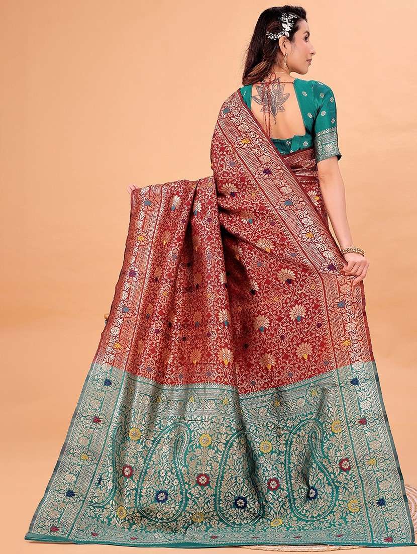 women self design banarasi saree with blouse - 22007181 -  Standard Image - 2