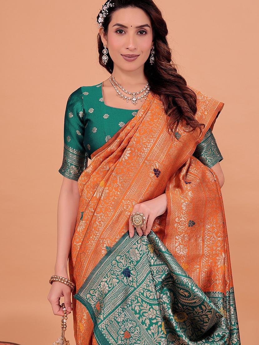 women self design banarasi saree with blouse - 22007182 - Standard Image - 2