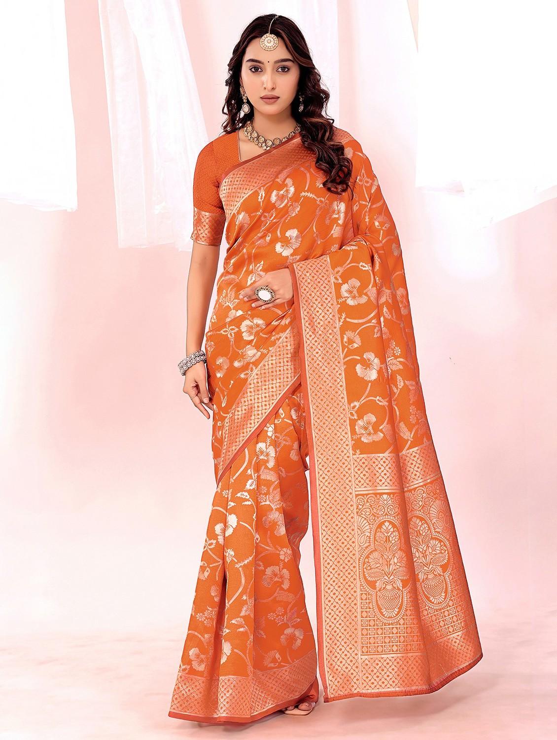 women self design banarasi saree with blouse - 22007187 - Zoom Image - 0