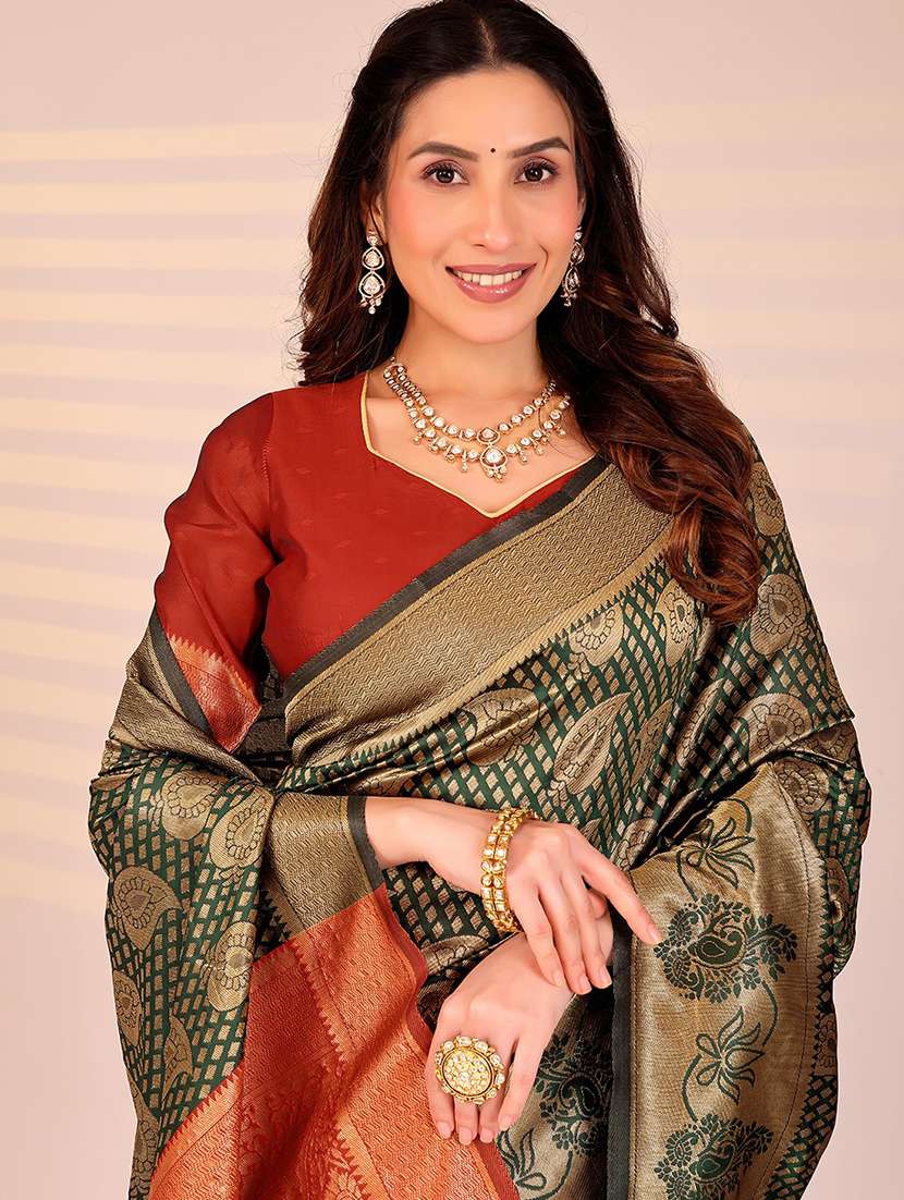 women self design banarasi saree with blouse - 22007190 - Standard Image - 2