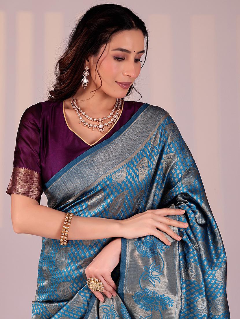 women self design banarasi saree with blouse - 22007191 - Standard Image - 2