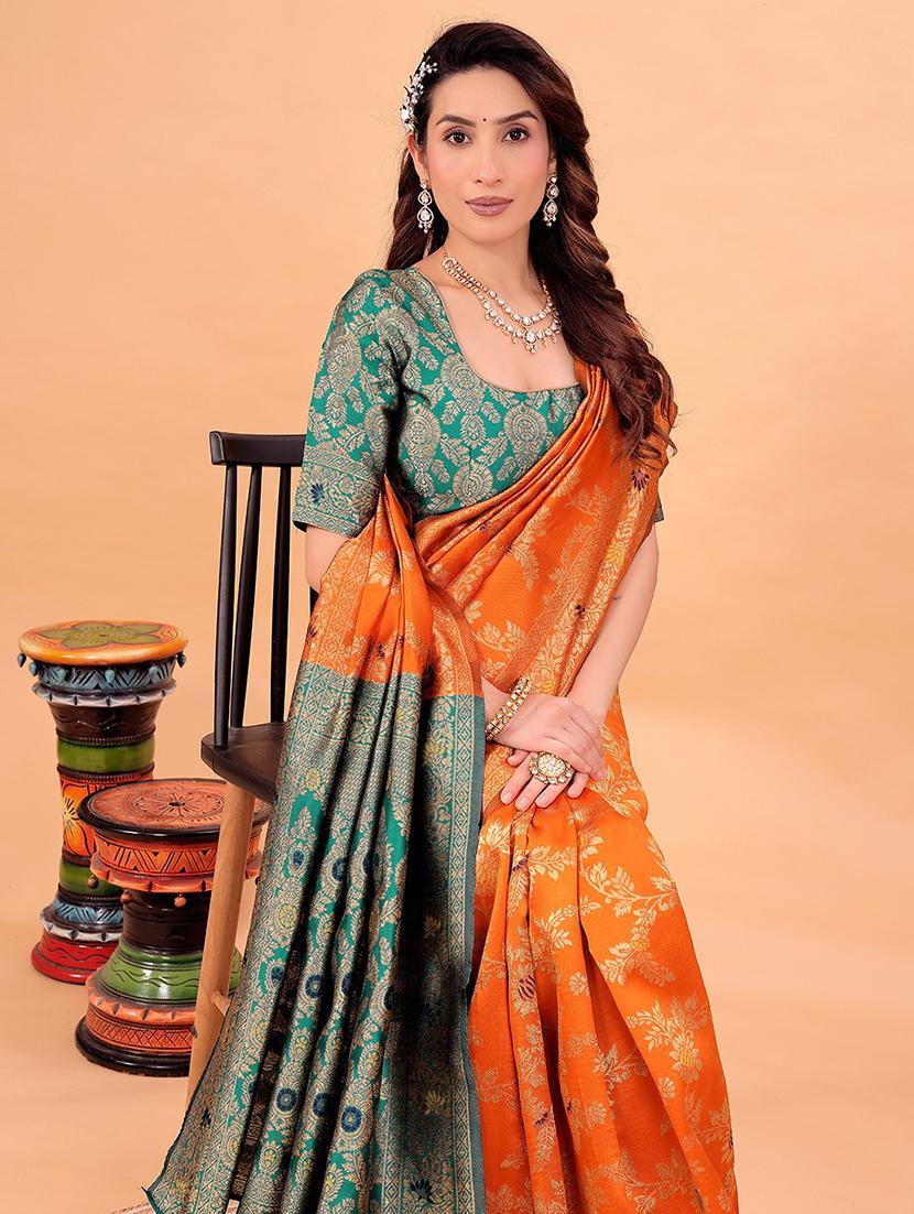 women self design banarasi saree with blouse - 22007217 - Standard Image - 2