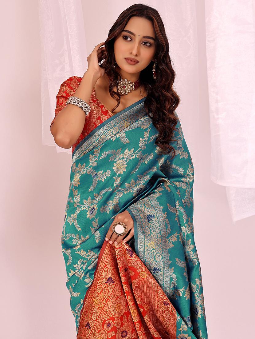 women self design banarasi saree with blouse - 22007219 - Standard Image - 2