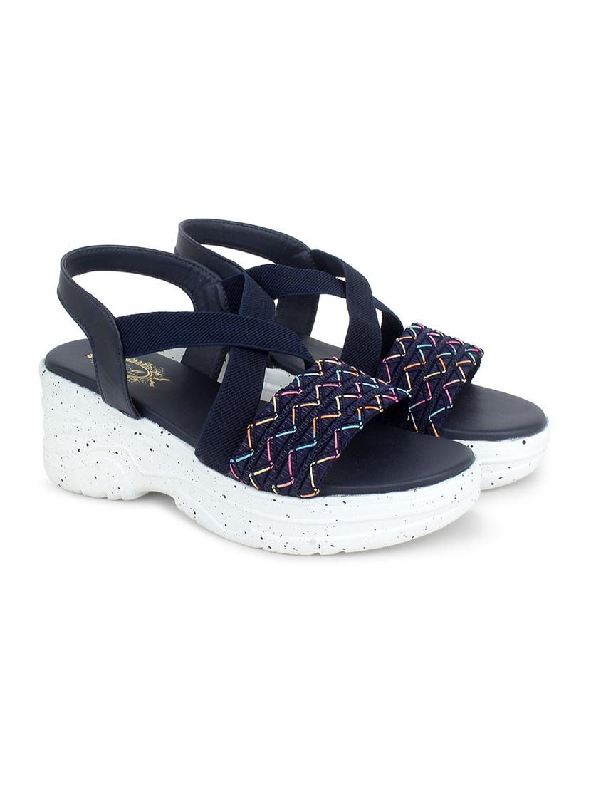 women texture back strap wedge - 22007702 -  Zoom Image - 0