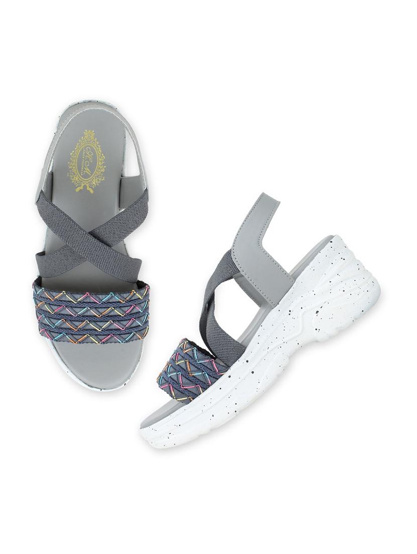 women texture back strap wedge - 22007704 - Standard Image - 2