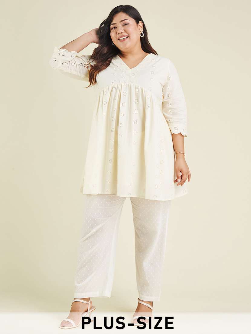 women plus size three quarter sleeve a-line tunic
