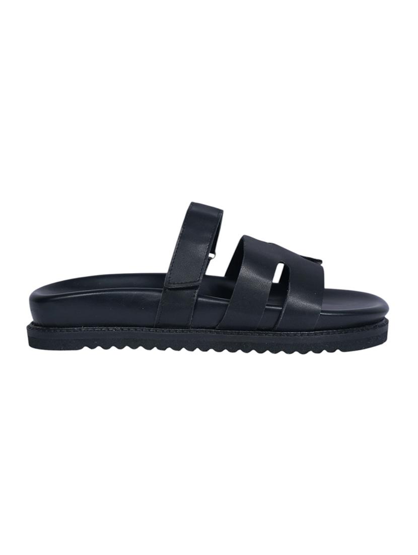 men black slip on sandal - 22007757 - Standard Image - 2