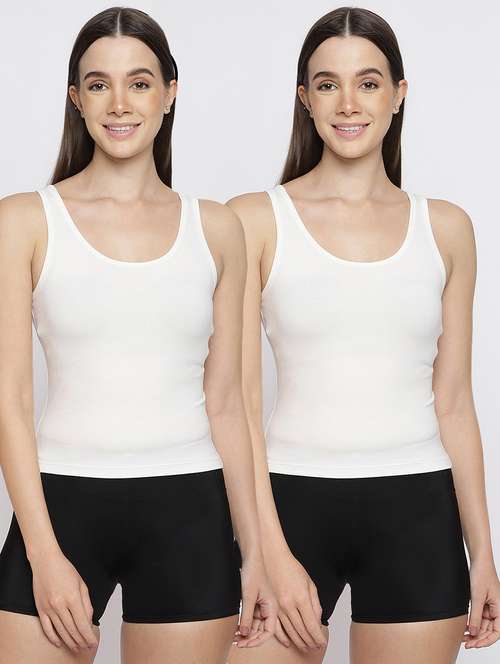women pack of 2 solid sleeveless camisole - 22007830 -  Standard Image - 0