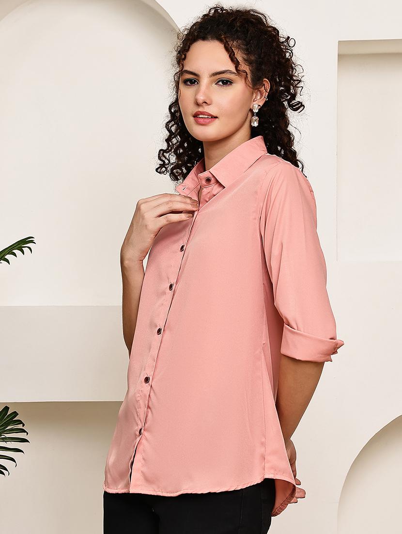 women solid long sleeve regular fit shirt - 22007912 - Standard Image - 2