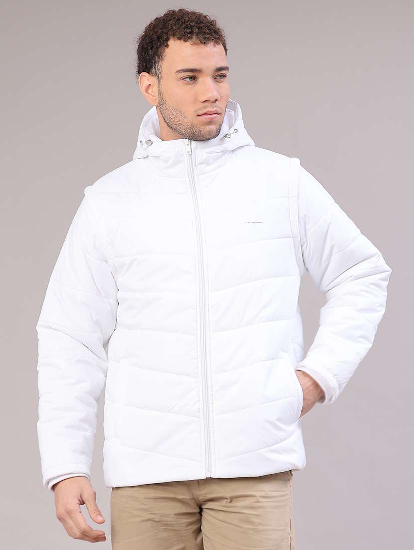 men solid long sleeve puffer jacket - 22007960 -  Standard Image - 2
