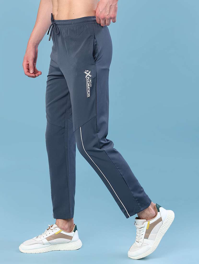 men solid mid rise ankle length track pant - 22007995 -  Standard Image - 2