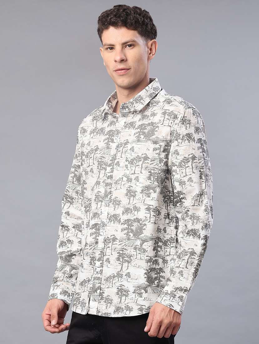 men printed long sleeve regualr fit casual shirt - 22008074 -  Standard Image - 2