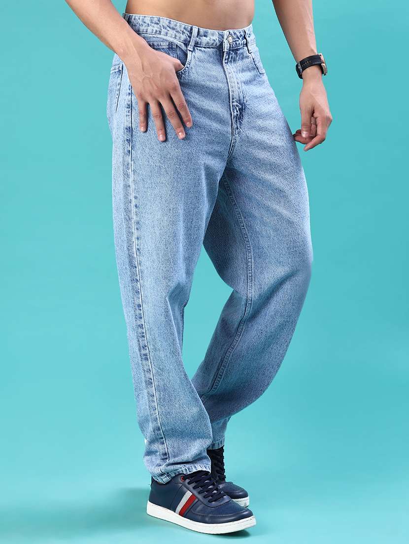 men plain mid rise full length jeans - 22008141 -  Standard Image - 2