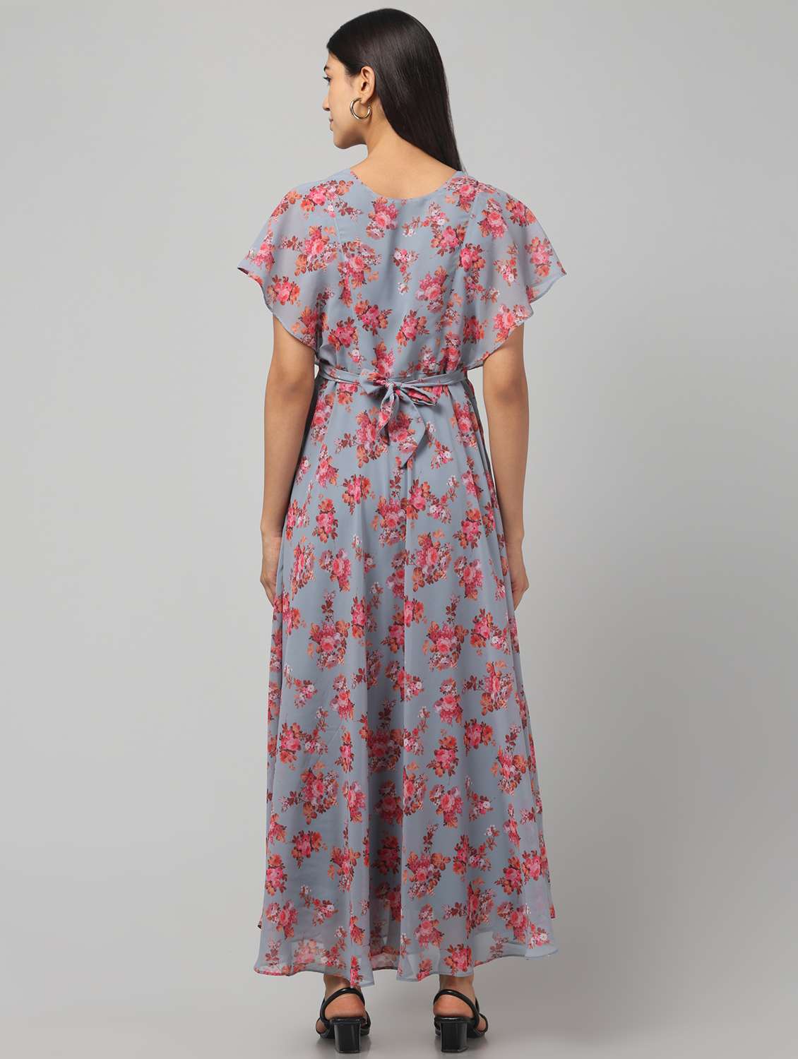 Women Floral Print Flared Printed Flared Dress