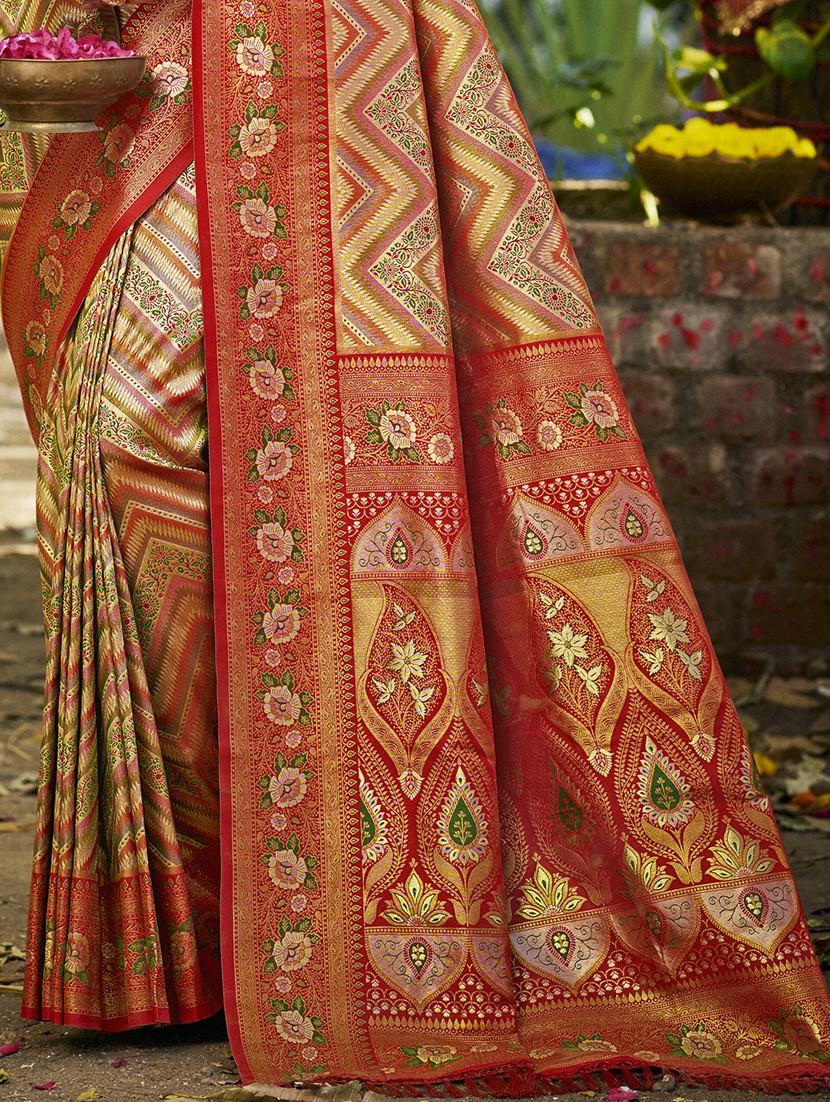 women self design kanjivaram saree with blouse - 22008672 - Standard Image - 2