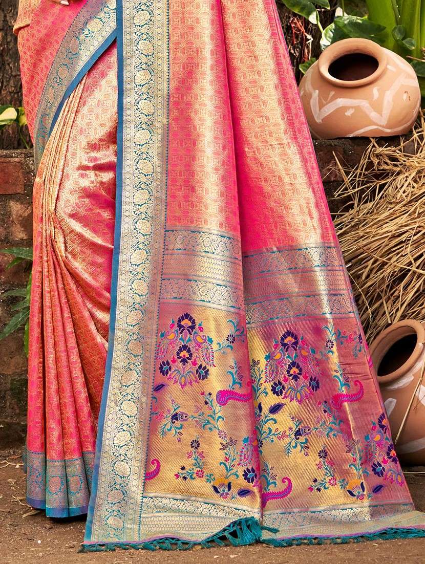 women self design kanjivaram saree with blouse - 22008699 -  Standard Image - 2