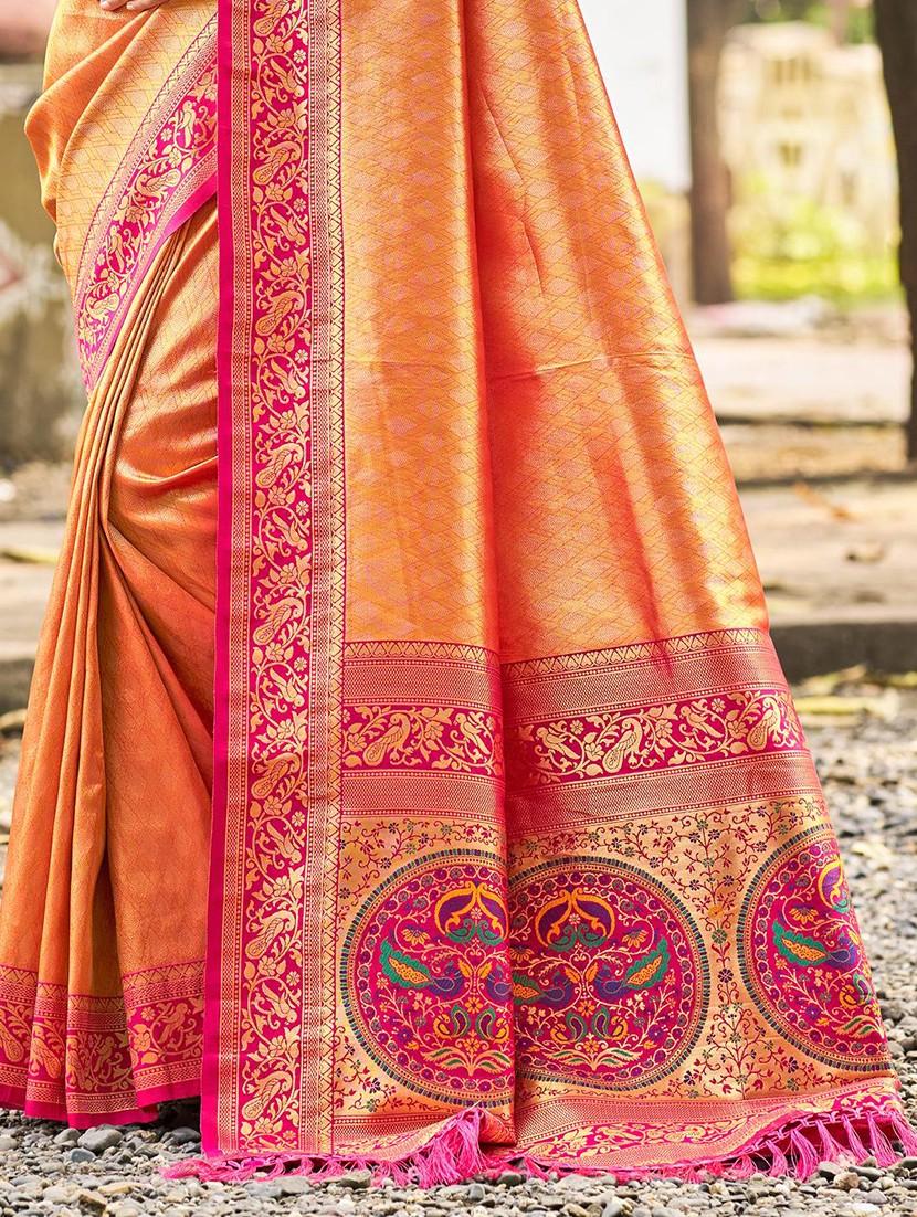 women self design kanjivaram saree with blouse - 22008713 - Standard Image - 2