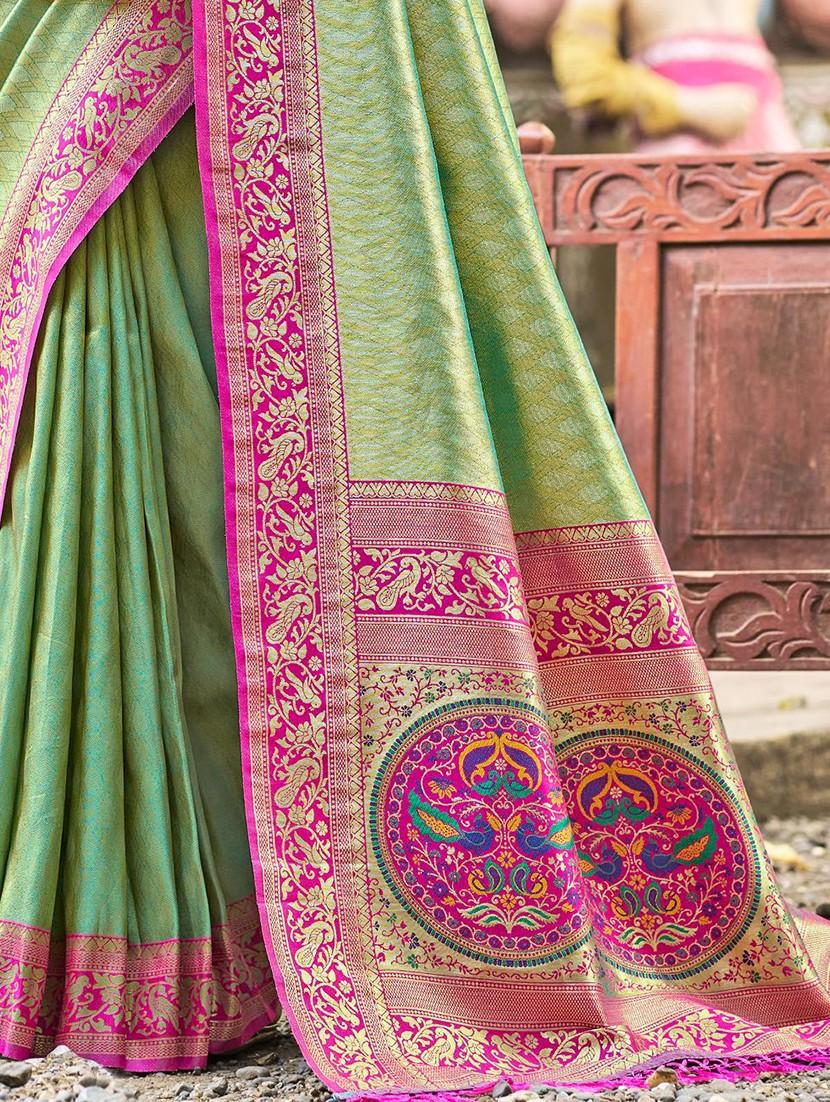 women self design kanjivaram saree with blouse - 22008714 - Standard Image - 2