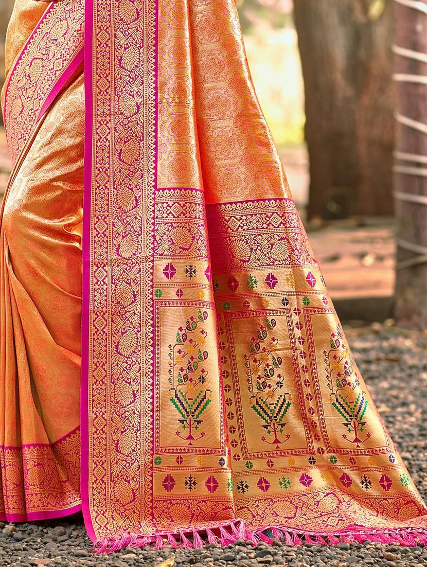 women self design kanjivaram saree with blouse - 22008724 - Standard Image - 2
