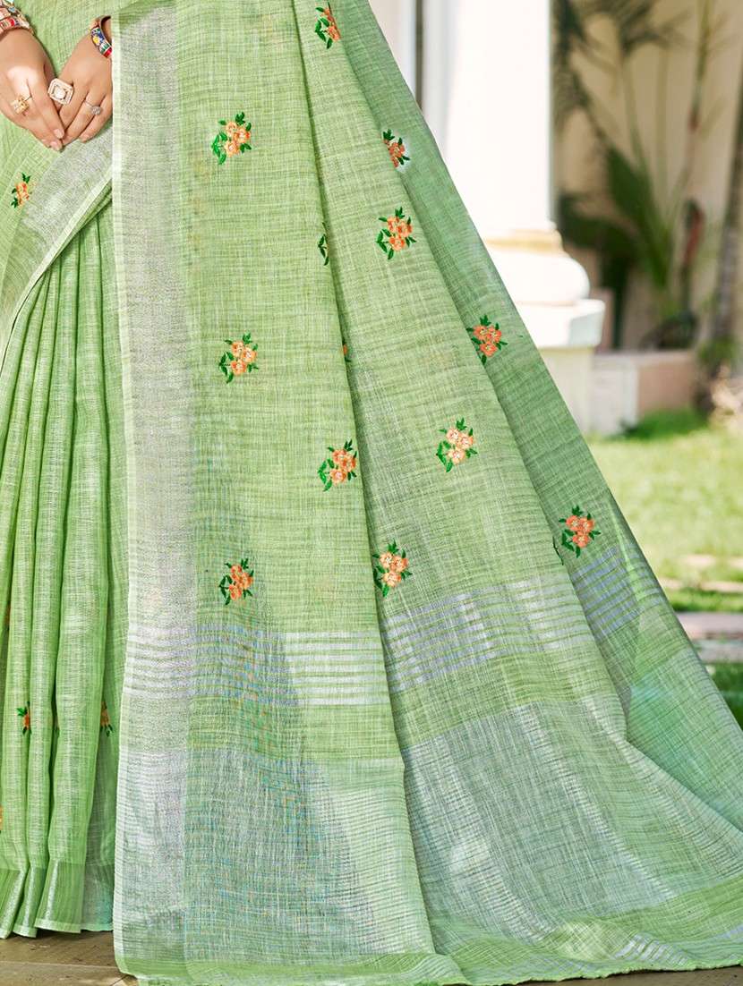 women floral bordered saree with blouse - 22008730 -  Standard Image - 2
