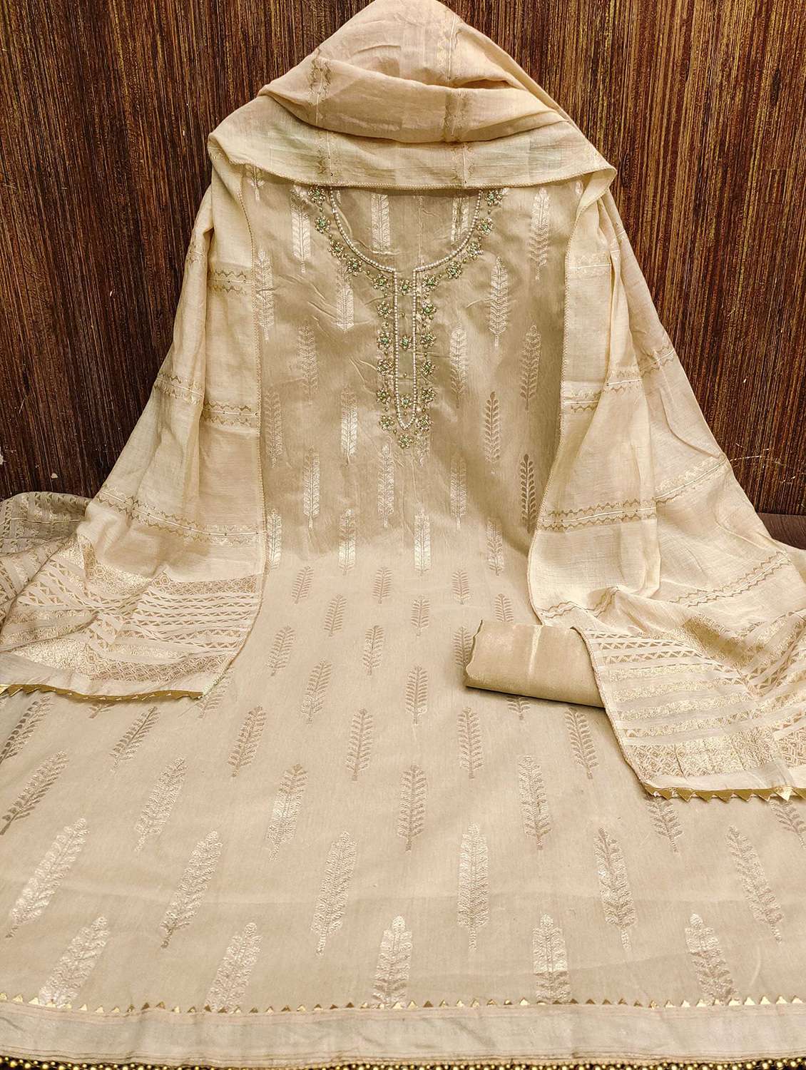 women self design embroidered unstitched suit set - 22008742 -  Standard Image - 2