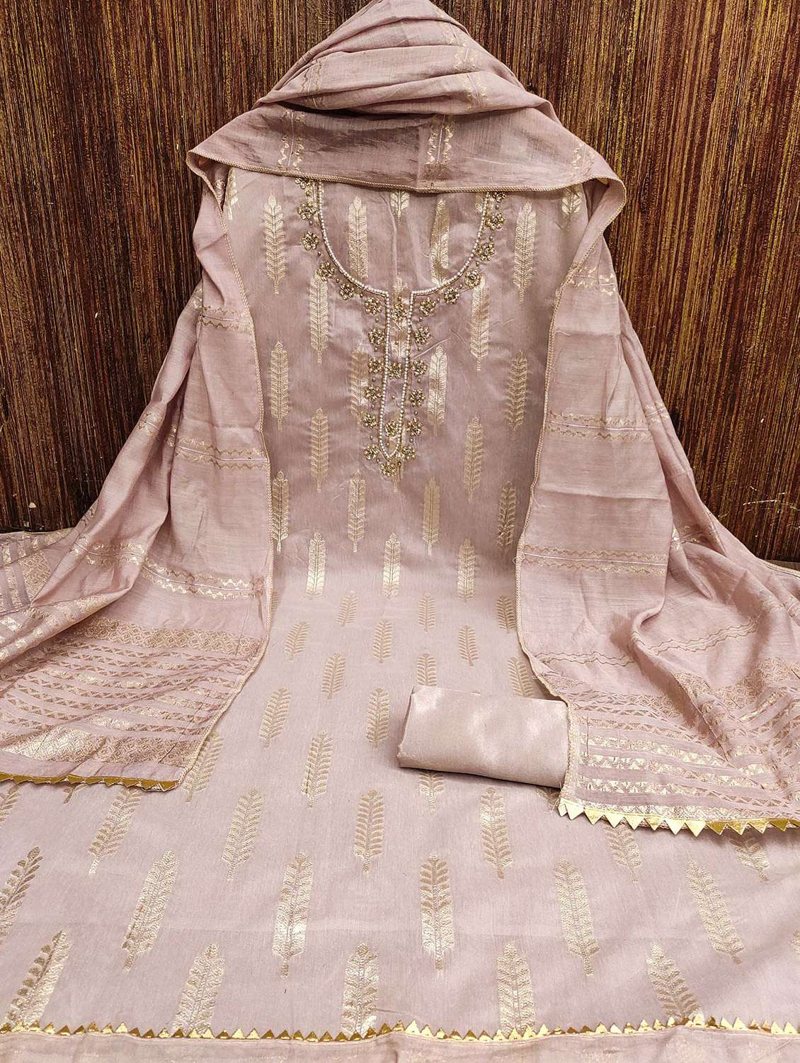 women self design embroidered unstitched suit set - 22008743 -  Standard Image - 2