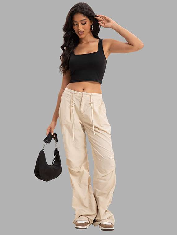 women solid square neck tank top - 22008761 - Standard Image - 2