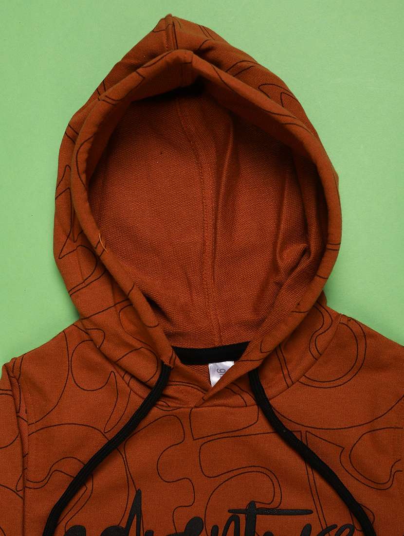 boys printed long sleeve hooded sweatshirt - 22008817 -  Standard Image - 2