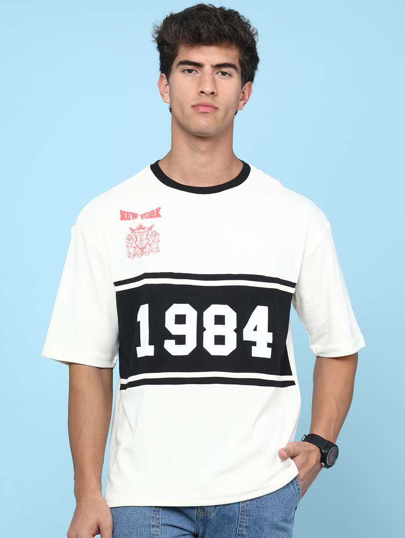 men printed short sleeves oversized t-shirt - 22008880 -  Standard Image - 2