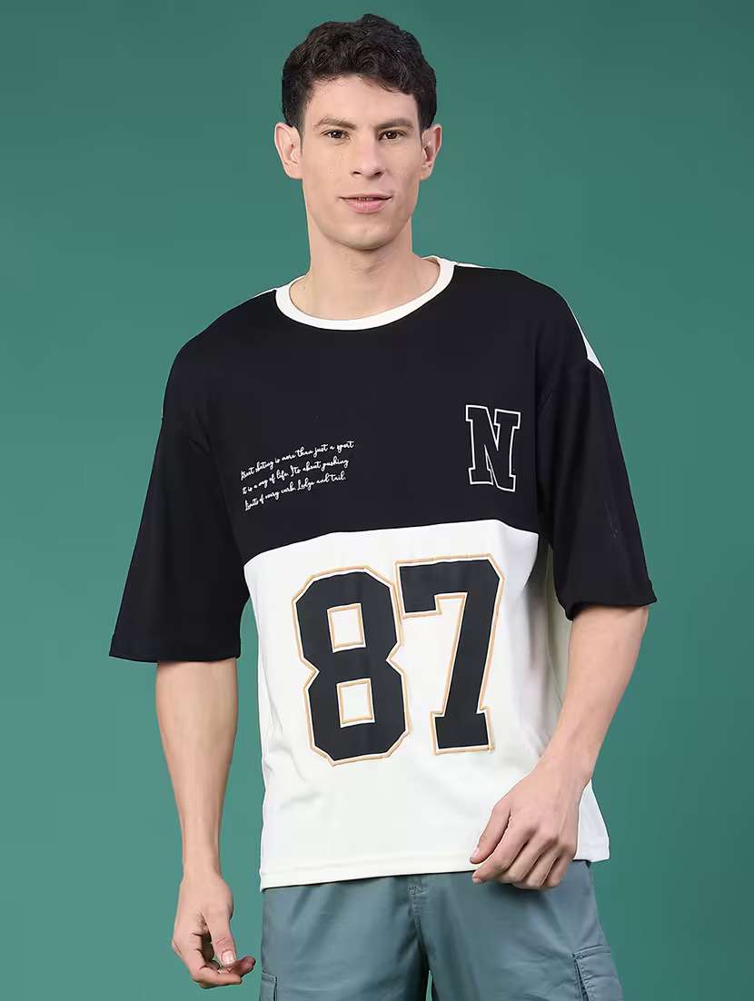 men color block short sleeve oversized t-shirt - 22008881 -  Standard Image - 2