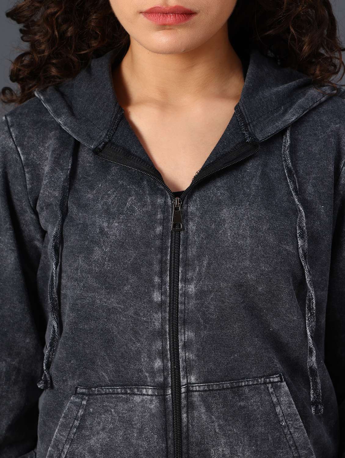 black cotton blend plain sweatshirt - 22008927 -  Standard Image - 7