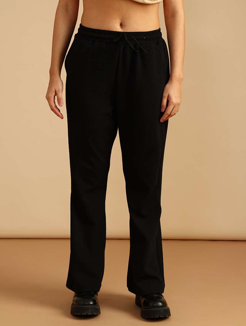 women solid mid rise relaxed fit track pant - 22008948 -  Standard Image - 2
