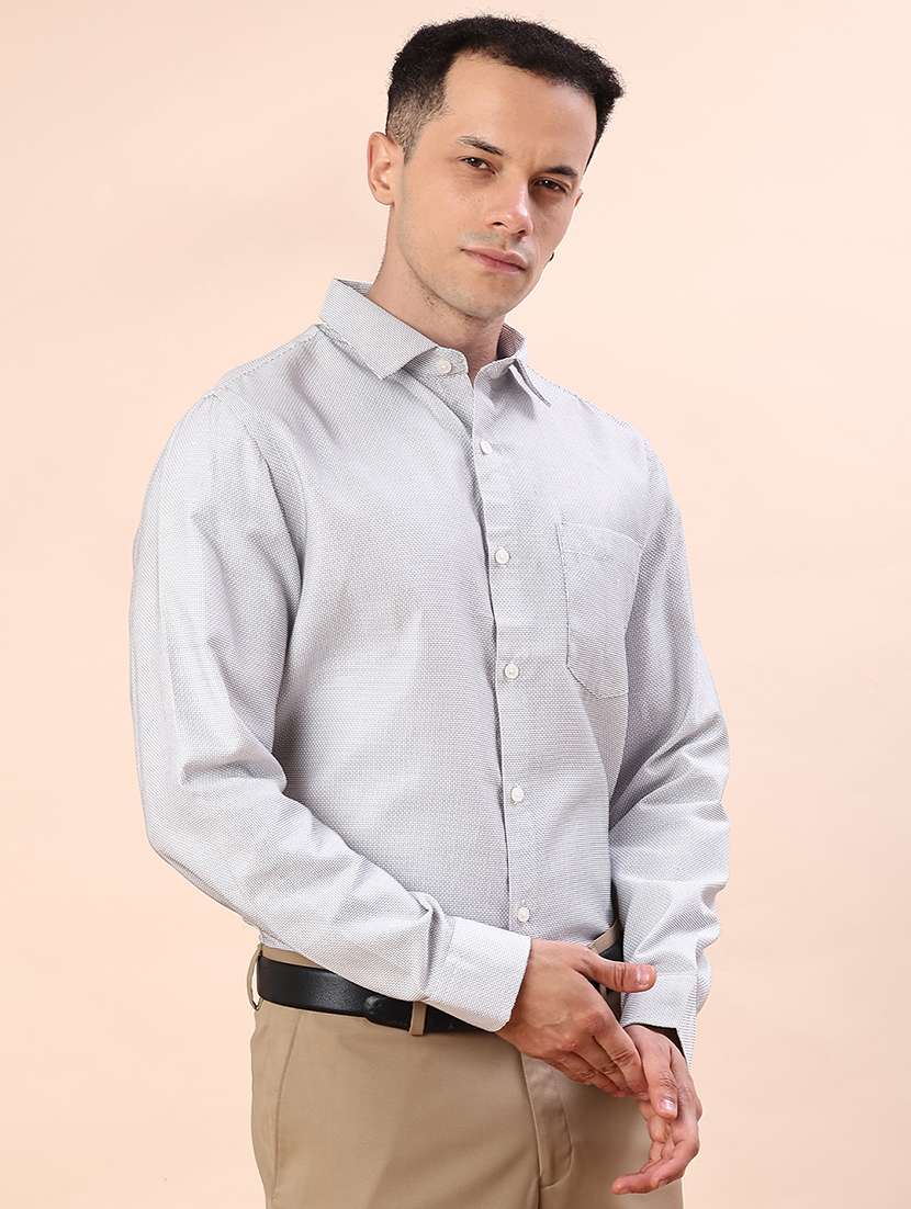 men printed collared long sleeve regular fit shirt - 22009035 -  Standard Image - 2