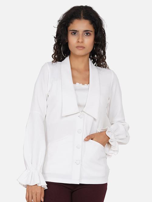 women solid long sleeve single breasted blazer - 22009133 -  Standard Image - 0